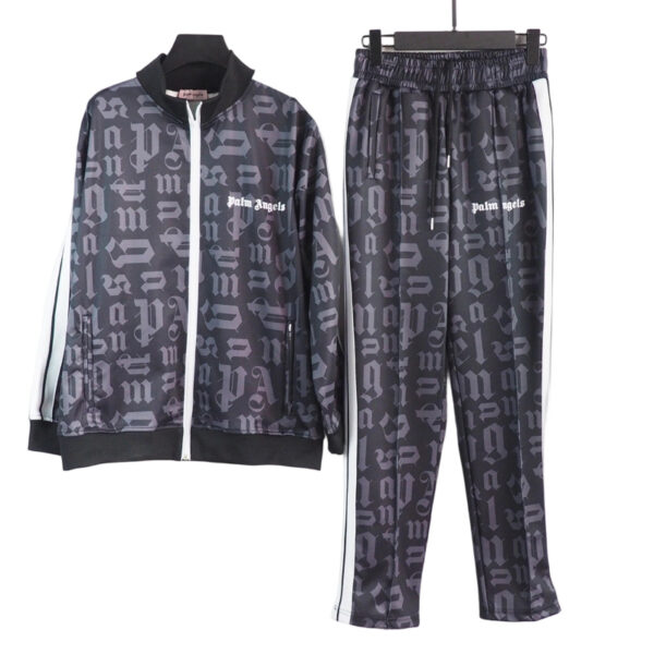 Palm Angels Zip Up Classic Track Jacket&Pants Set Black OKLU20261760