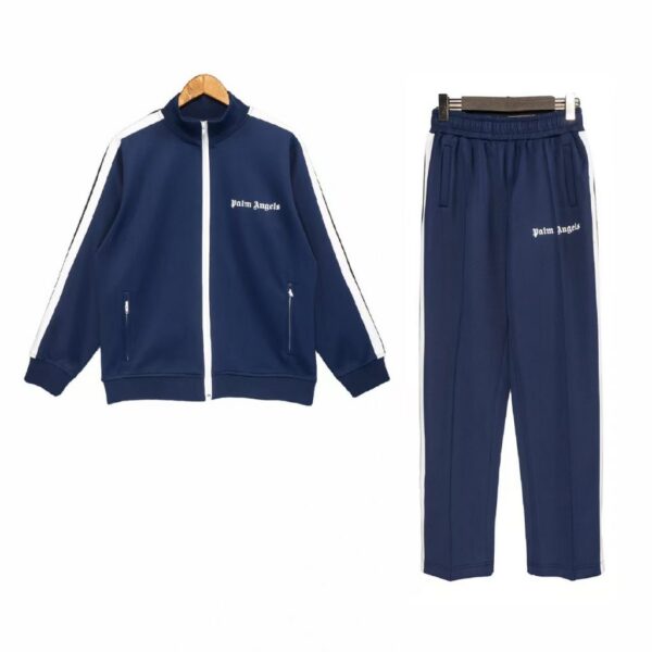 Palm Angels Zip Up Classic Track Jacket&Pants Set Royal Blue OKLU20261761