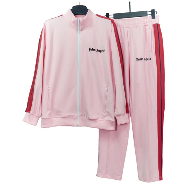 Palm Angels Zip Up Classic Track Jacket&Pants Set Pink OKLU20261766