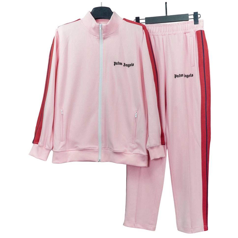 Palm Angels Zip Up Classic Track Jacket&Pants Set Pink OKLU20261766