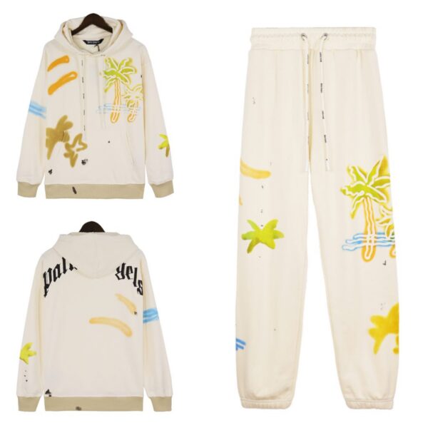Palm Angels Hooded Hoodie Set Apricot OKLU20261771