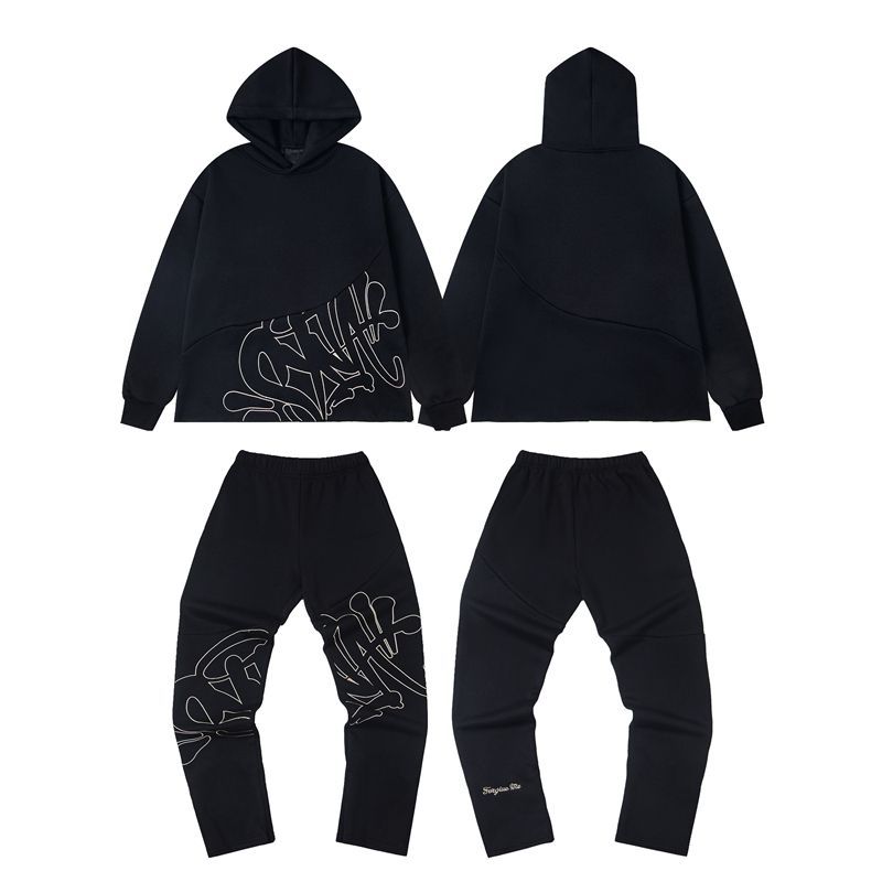 Syna World hooked sweatshirt set black OKLU20261774