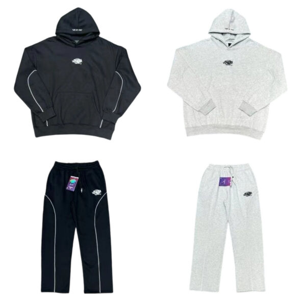 Syna World hooked sweatshirt set black gray OKLU20261775