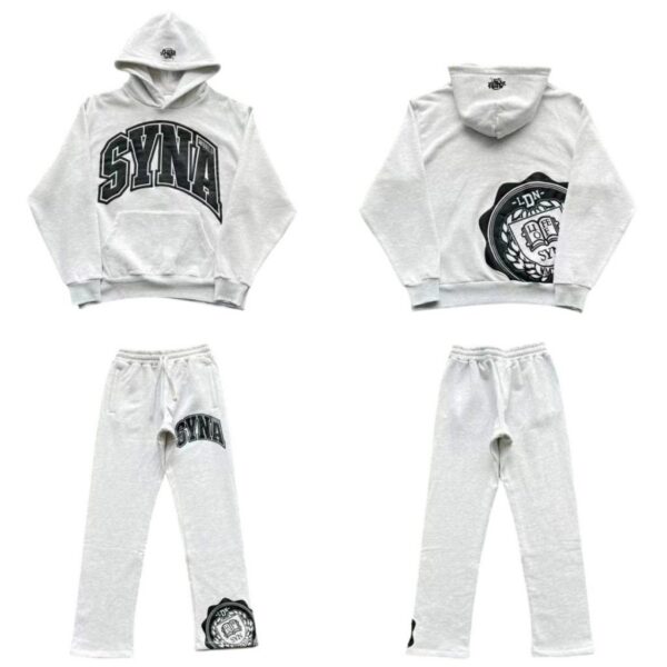 Syna World Loose Hooked Sweatshirt Set Grey OKLU20261778