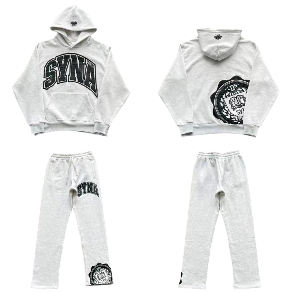 Syna World Loose Hooked Sweatshirt Set Grey OKLU20261778