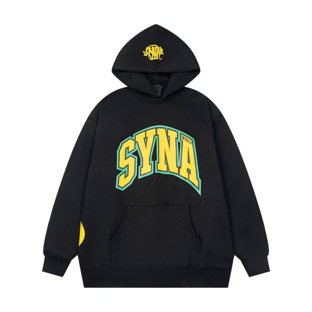 Syna World Printed Hooded Sweatshirt Set Black OKLU20261781