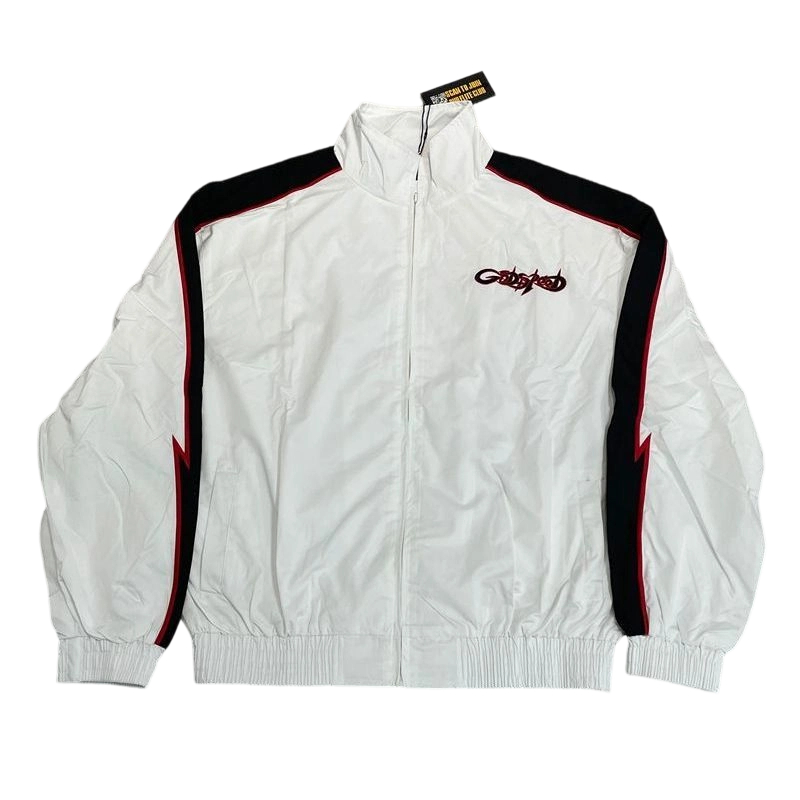 Godspeed Lightning Contrast Splicing Hoodie Set white OKLU20261786