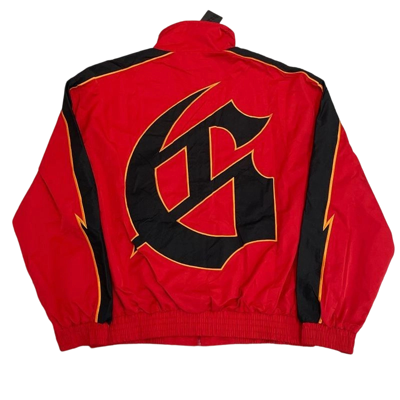 Godspeed Lightning Contrast Splicing Hoodie Set Red OKLU20261787