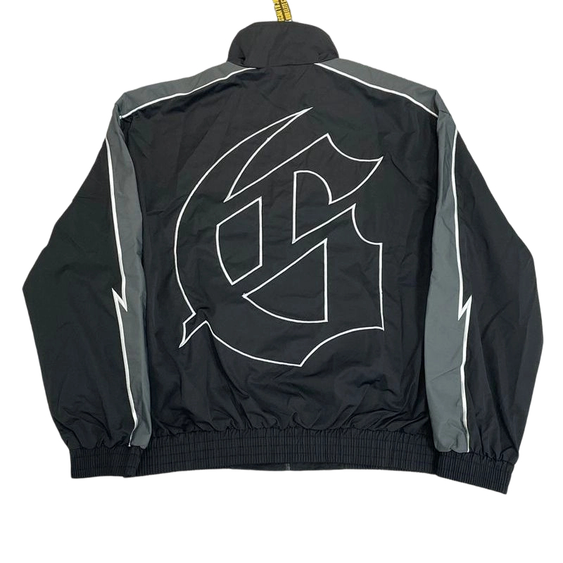 Godspeed Lightning Contrast Splicing Hoodie Set Black and Grey OKLU20261790