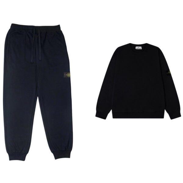 Stone Island Round Neck Hoodie Set Black OKLU20261796