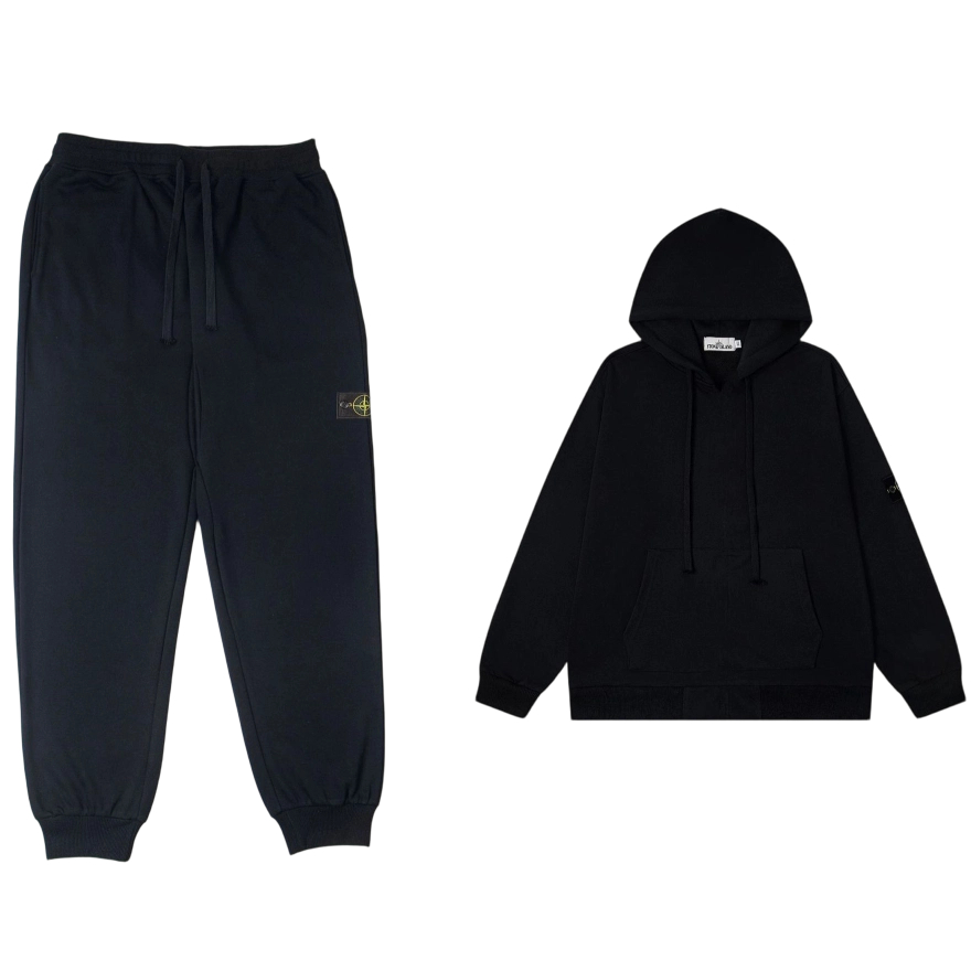 Stone Island Hoodie Set Black OKLU20261800