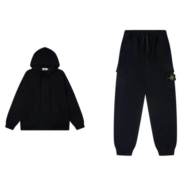 Stone Island Hoodie Set Black OKLU20261802