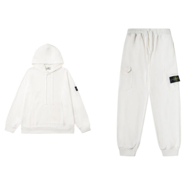 Stone Island Hoodie Set White OKLU20261804