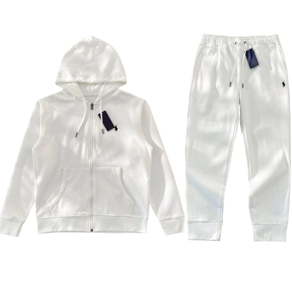 Polo Ralph Lauren Full Zip Hoodie Set White OKLU20261808