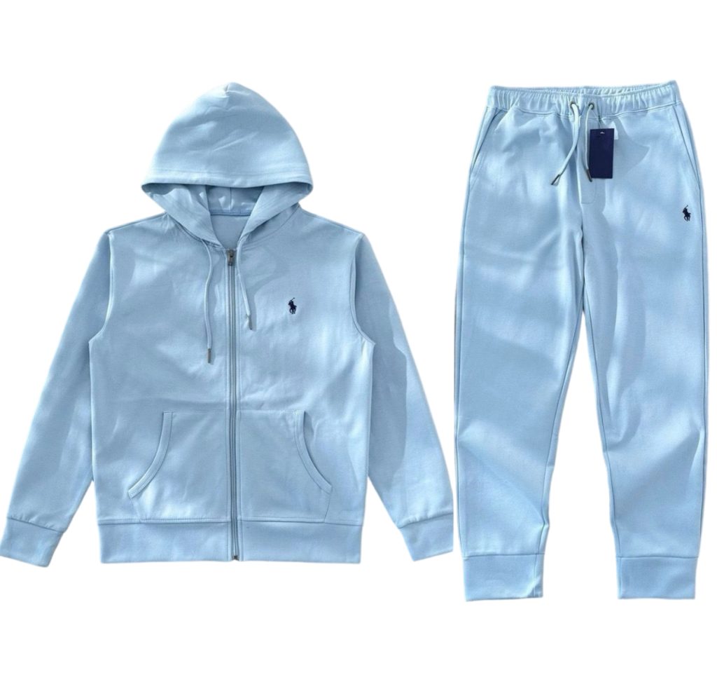 Polo Ralph Lauren Full Zip Hoodie Set Light Blue OKLU20261816