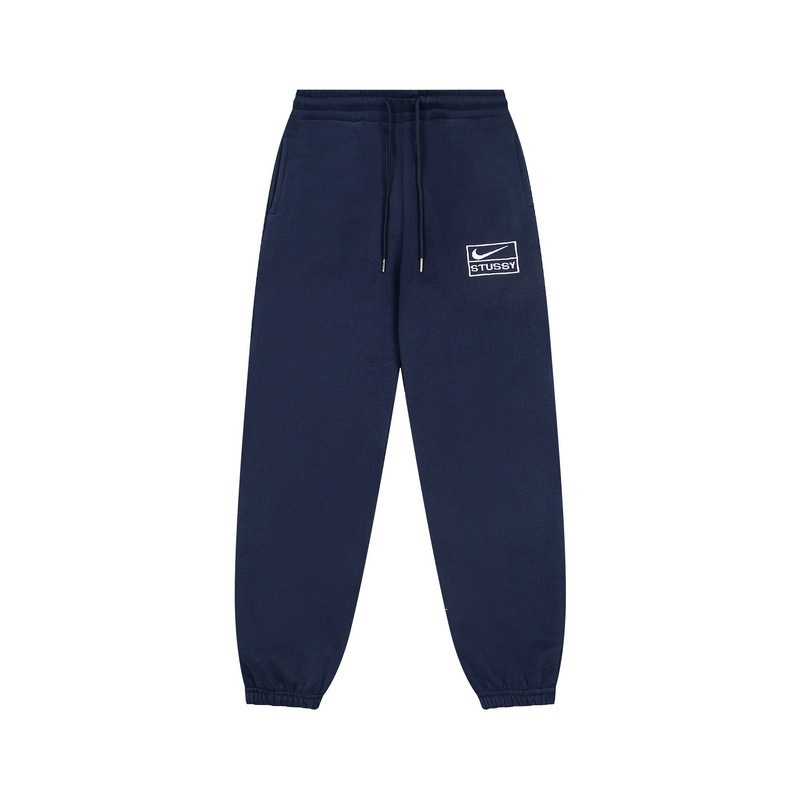 Stussy round neck hoodie&sweatpants set navy blue OKLU20261819