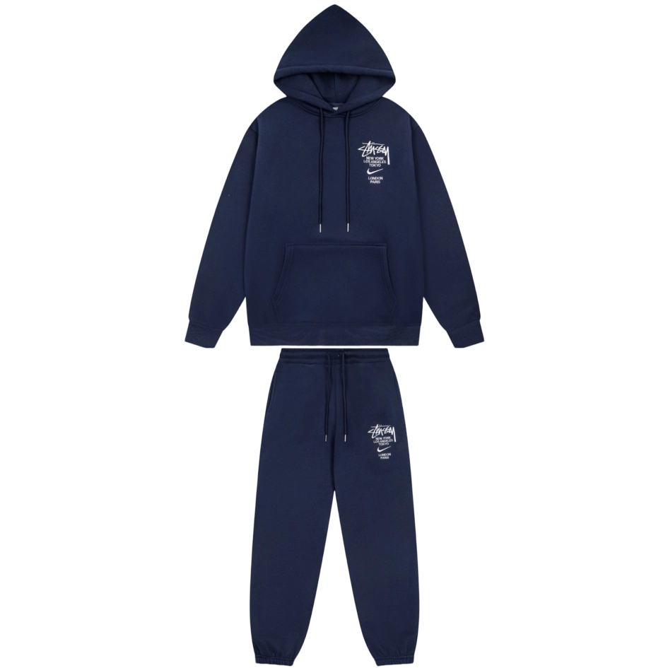 Stussy Hoodies&Sweatpants Set navy blue OKLU20261822