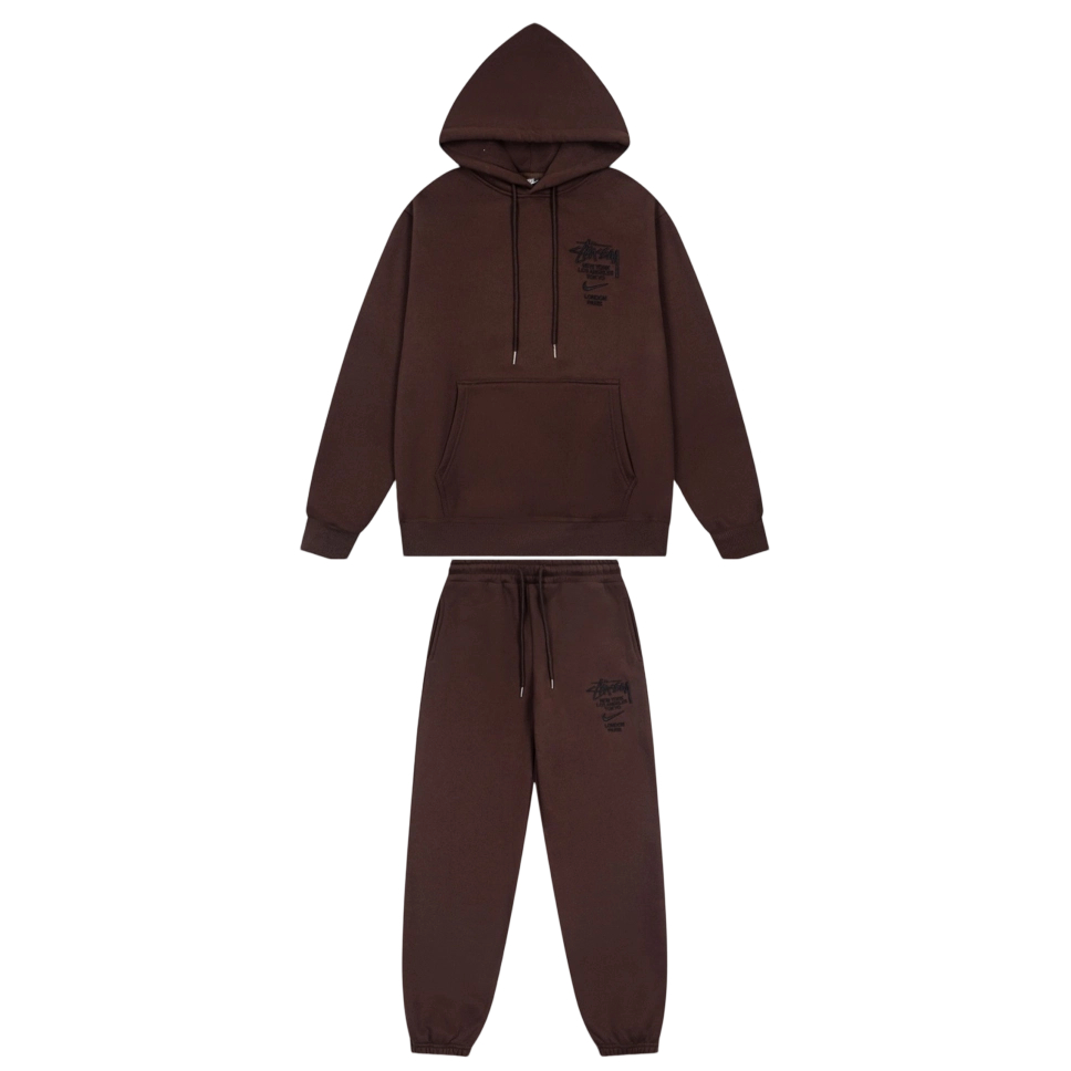 Stussy Hoodies&Sweatpants Set Brown OKLU20261828