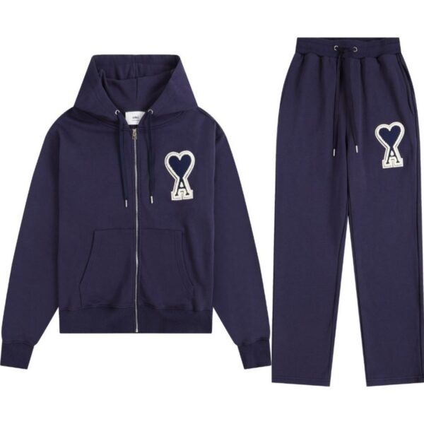 Ami Classic Big A Love Zipper Open Shirt with Hidden Blue Set OKLU20261855