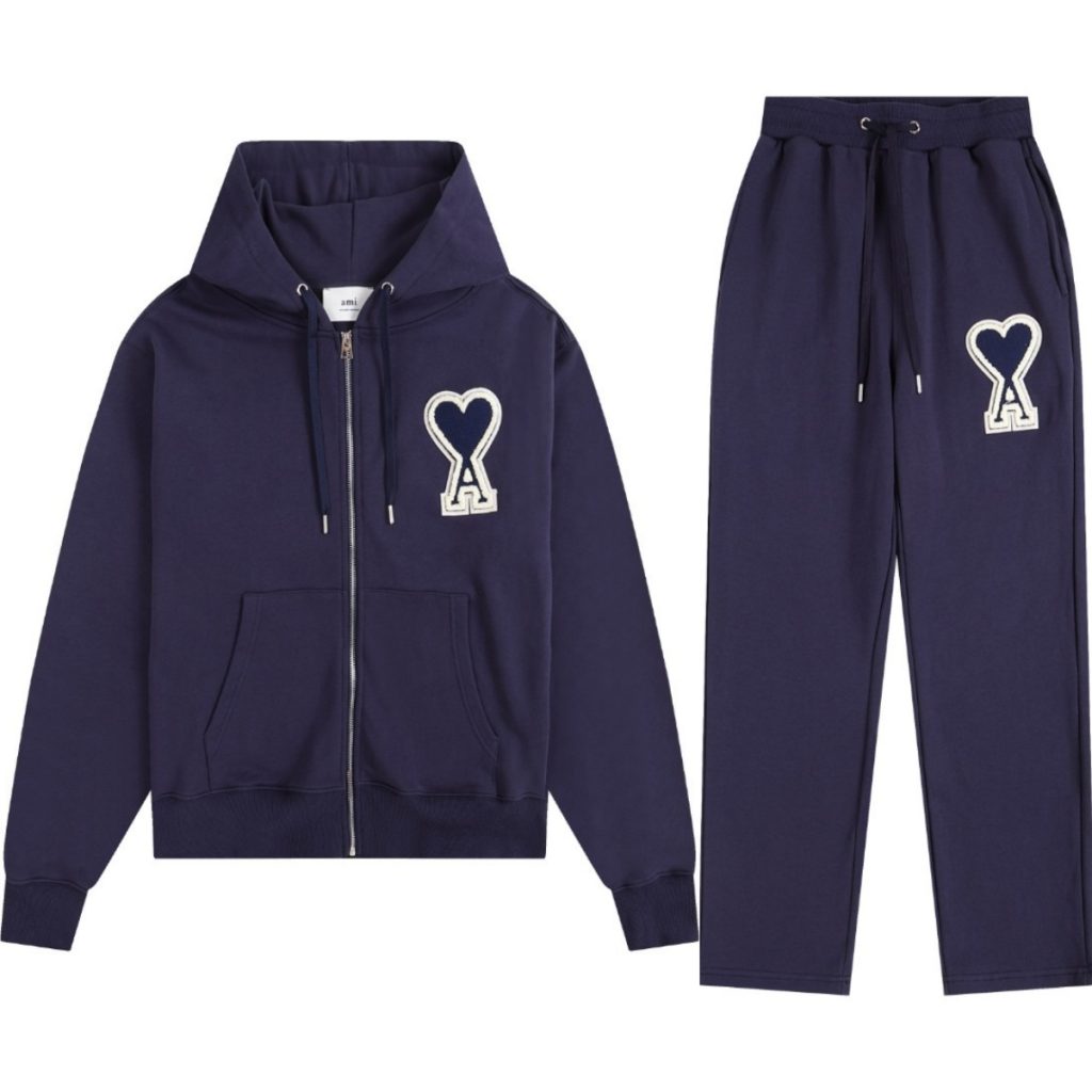 Ami Classic Big A Love Zipper Open Shirt with Hidden Blue Set OKLU20261855