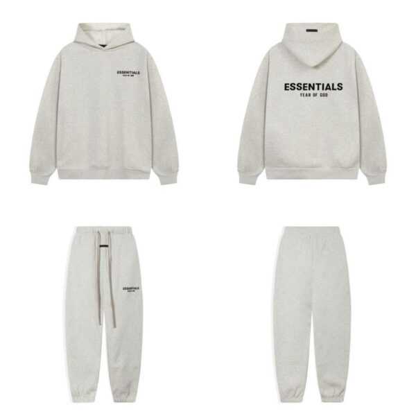 Fear of God Essentials Hoodie and Sweatpants Set Light Grey OKLU20261862
