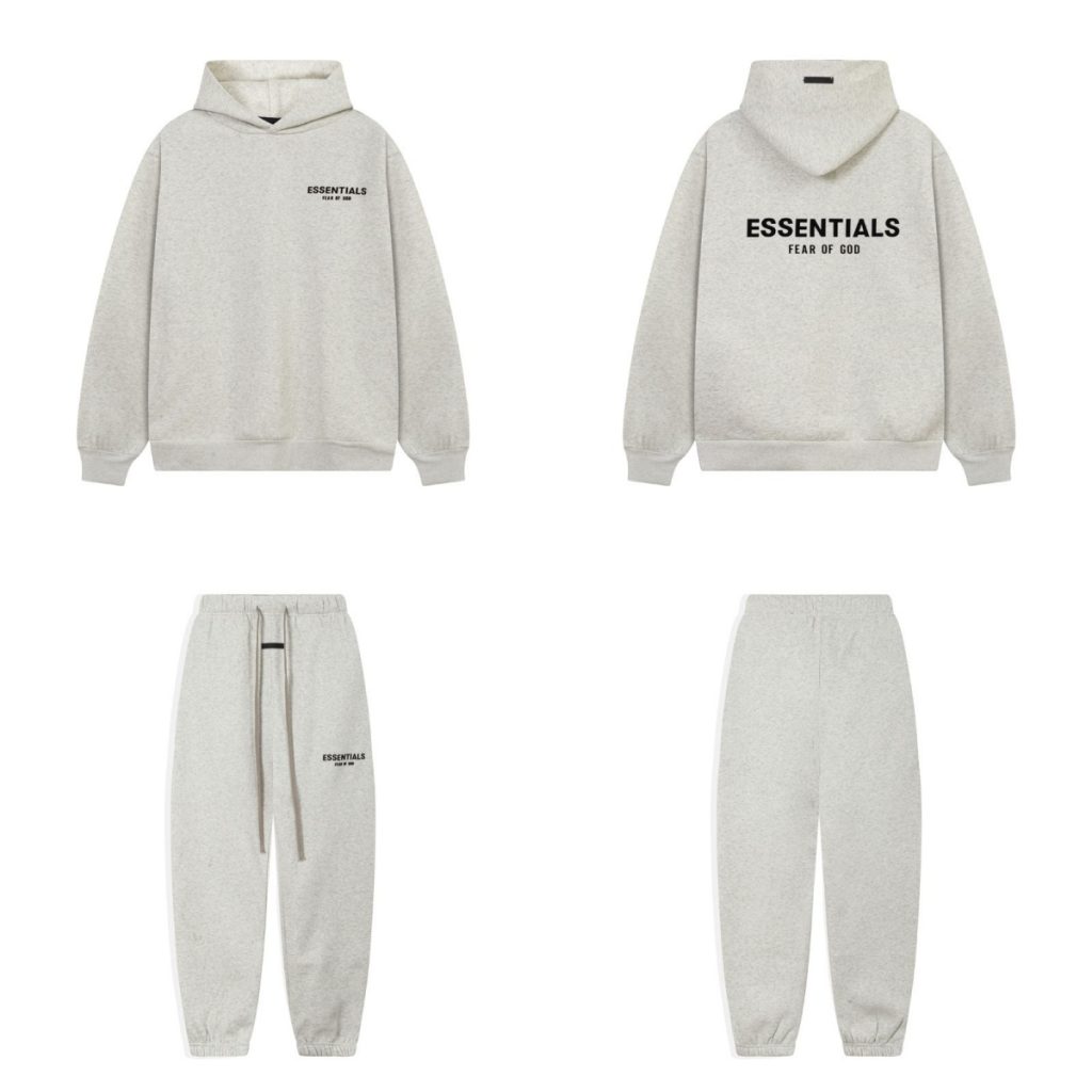 Fear of God Essentials Hoodie and Sweatpants Set Light Grey OKLU20261862
