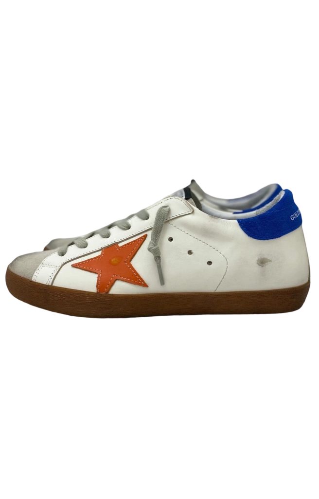 Golden Goose Super Star Blue heel orange star OKLU2026186