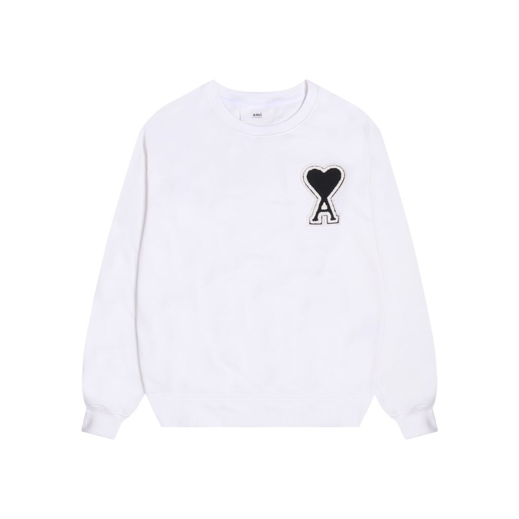 AMI PAPIS Classic Big A Chapter Cloth Love Hoodie White Black Set OKLU20261870