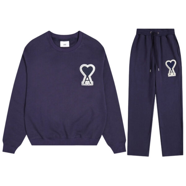 AMI PAPIS Classic Big A Chapter Cloth Love Hoodie Set Hidden Blue OKLU20261871