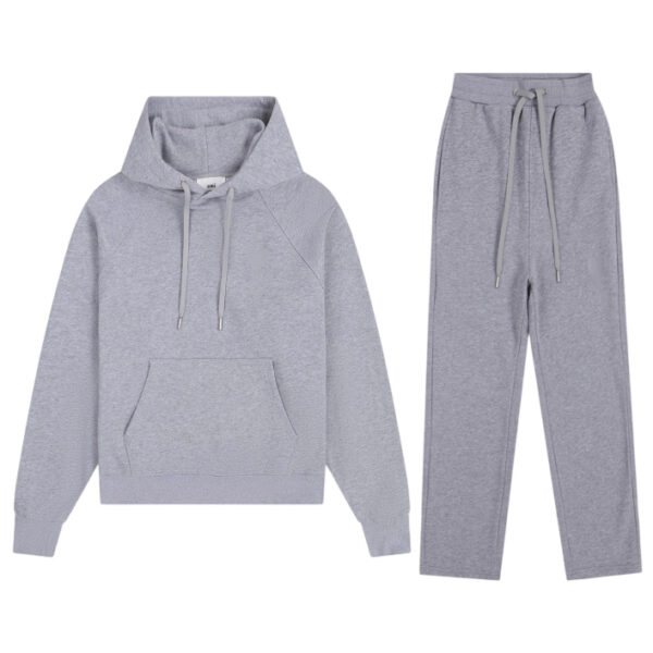 AMI 2025 Macaron Hoodie set Grey OKLU20261875