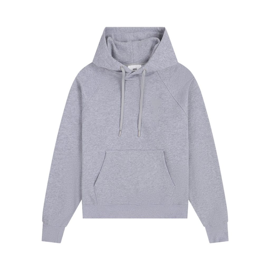 AMI 2025 Macaron Hoodie set Grey OKLU20261875