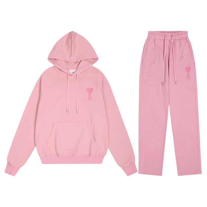 AMI 2025 Macaron Hoodie set Light Pink OKLU20261878