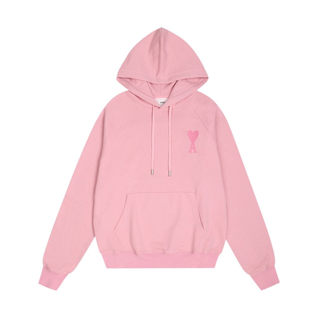 AMI 2025 Macaron Hoodie set Light Pink OKLU20261878