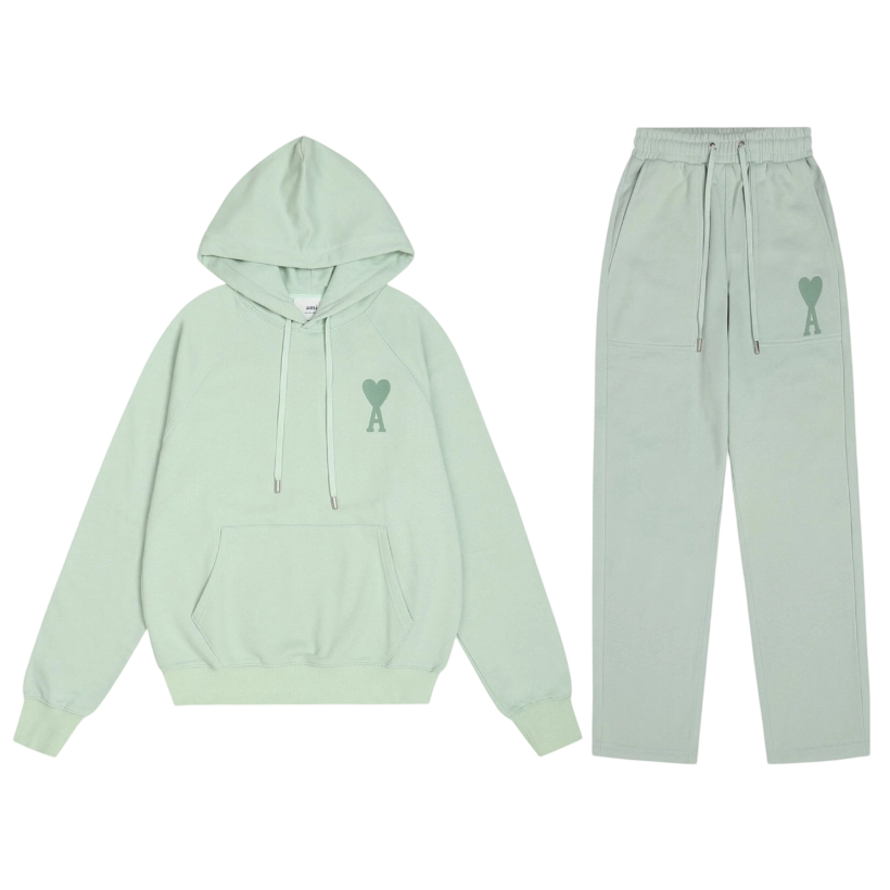 AMI 2025 Macaron Hoodie set Light Green OKLU20261880