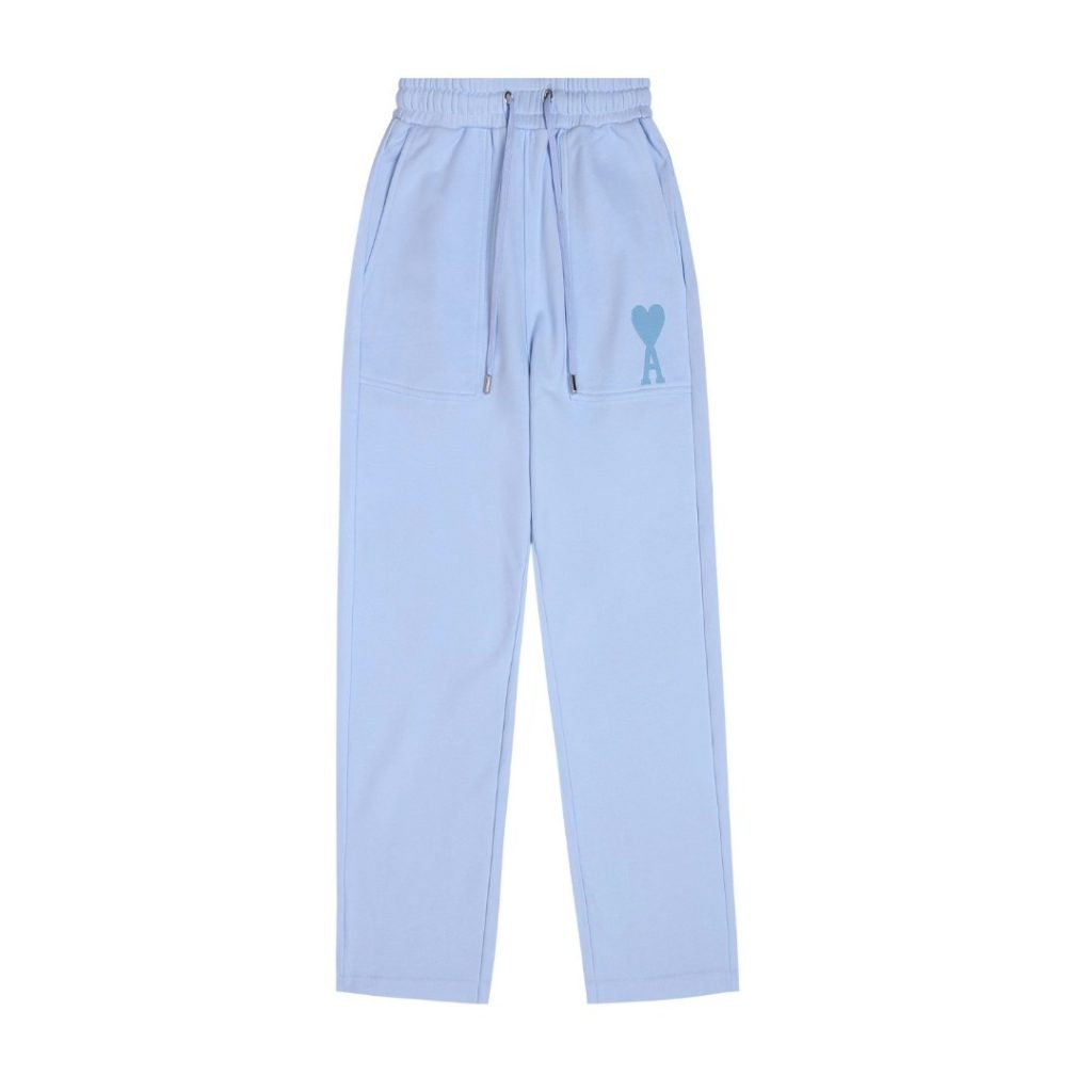 Ami 2025 Classic Macaron Color Round Neck Hoodie Set Light Blue OKLU20261885
