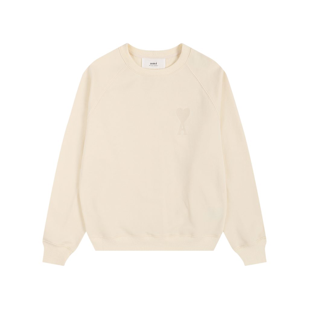 Ami 2025 Classic Macaron Color Round Neck Hoodie Set Light Apricot OKLU20261889