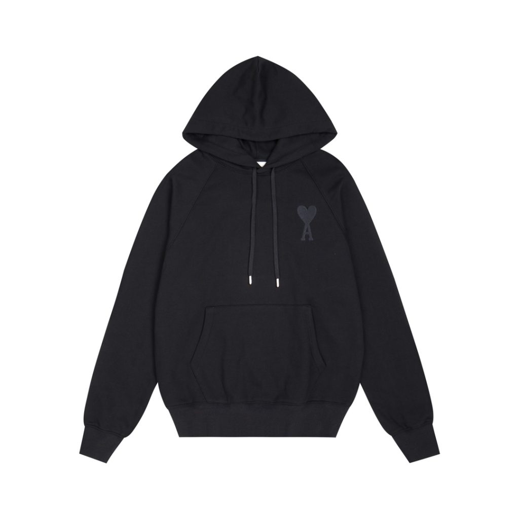 AMI 2025 Macaron Hoodie Black OKLU20261892