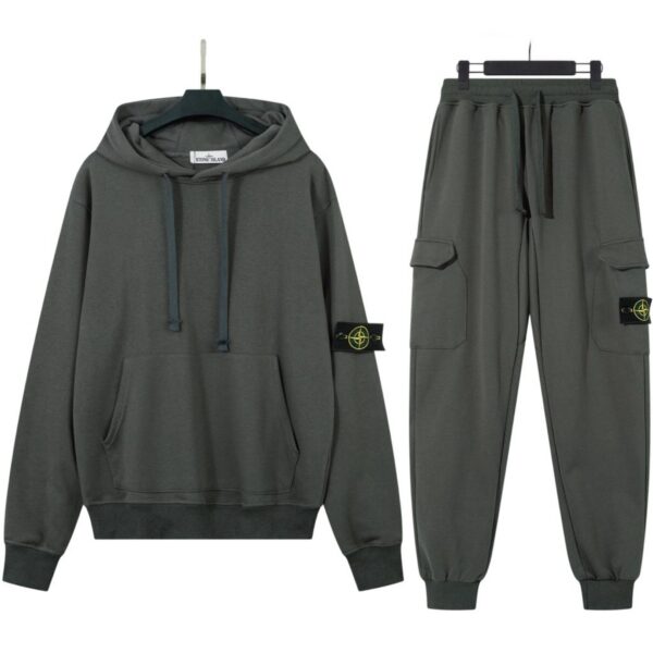 Stone Island Basic Hoodie Set Dark Grey OKLU20261902