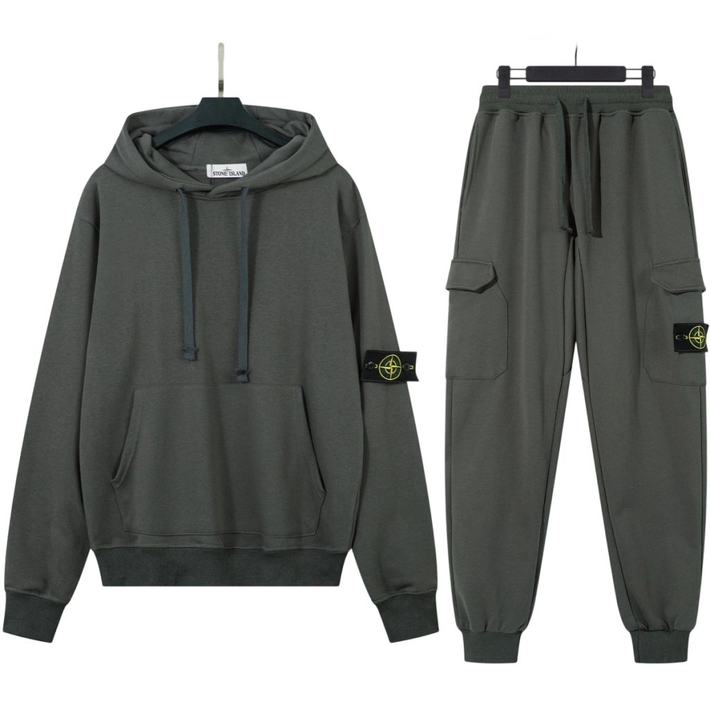 Stone Island Basic Hoodie Set Dark Grey OKLU20261902