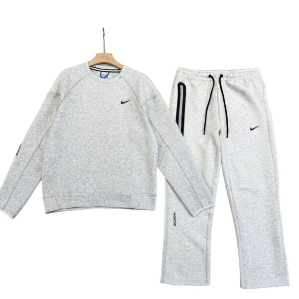 Nike x NOCTA Drake Tech Fleece Crew Sweatshirt&Joggers Set Light Grey OKLU20261905