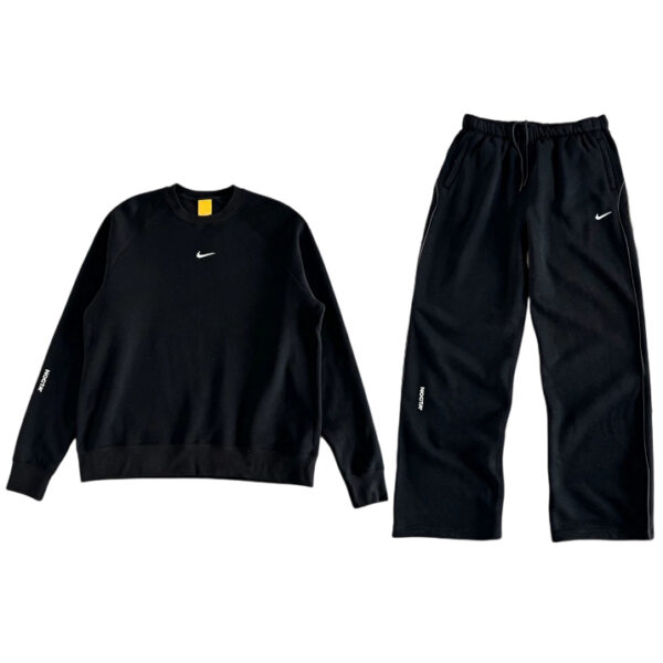 Nike x NOCTA Drake Tech Fleece Crew Sweatshirt Set Black OKLU20261908