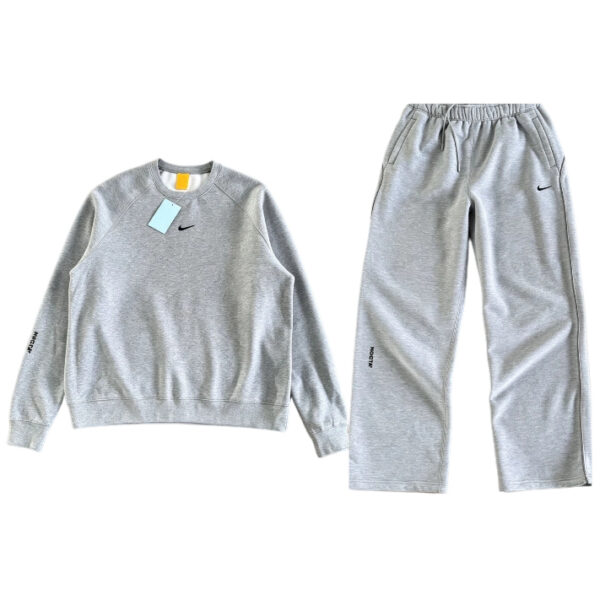 Nike x NOCTA Drake Tech Fleece Crew Sweatshirt Set Grey OKLU20261909