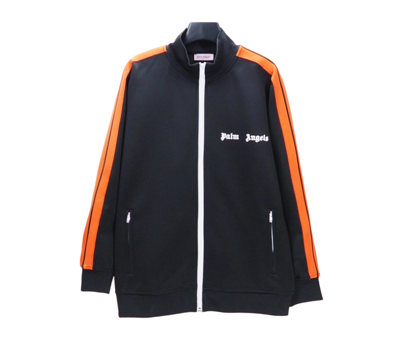Palm Angels Zip Up Classic Track Jacket&Pants Set Black Orange OKLU20261911