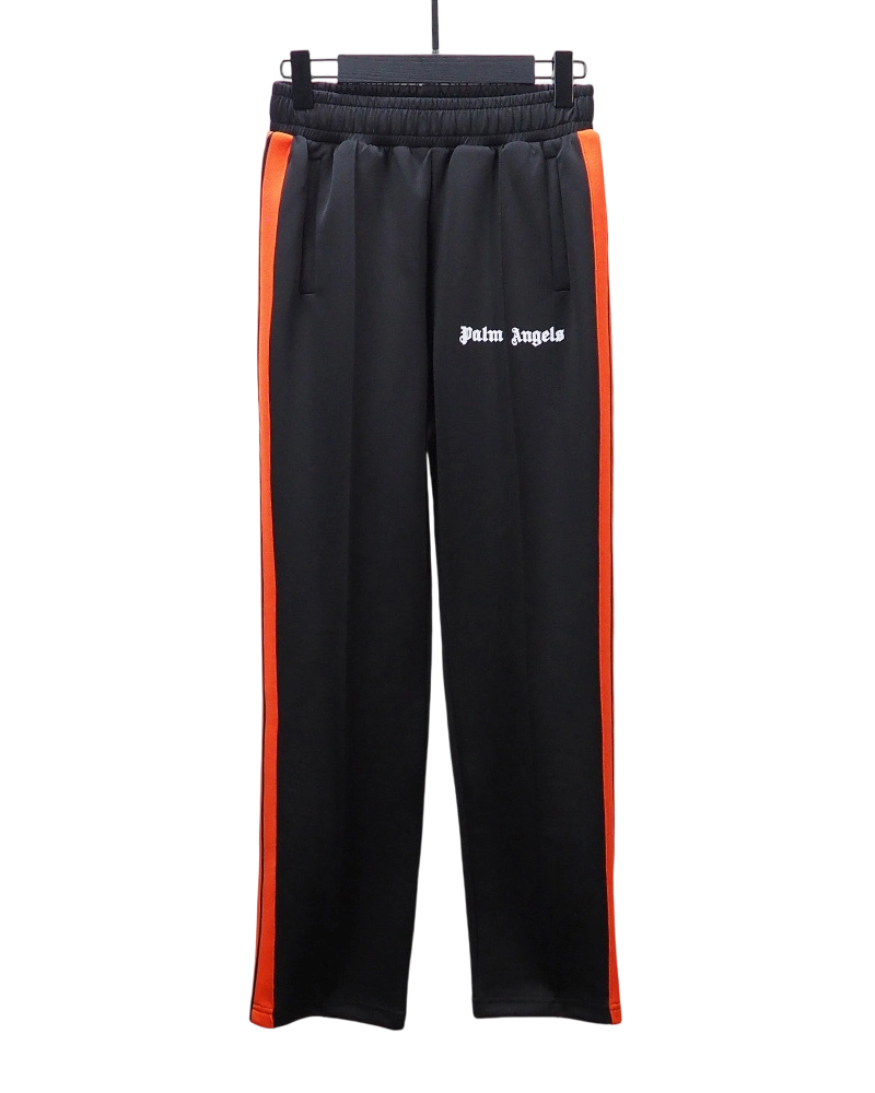 Palm Angels Zip Up Classic Track Jacket&Pants Set Black Orange OKLU20261911