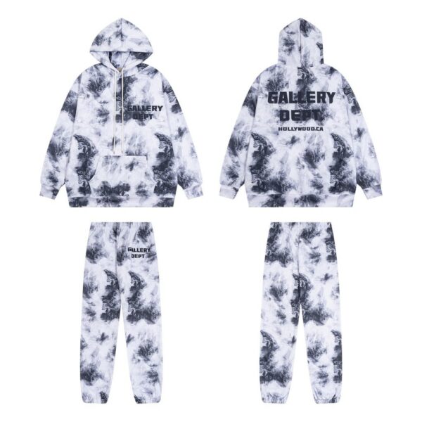 Gallery Depot tie dye loose hooded sweatshirt set OKLU20261914