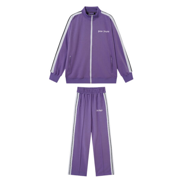 Palm Angels Zip-Up Classic Track Jacket & Pants Set Dark Purple OKLU20261919