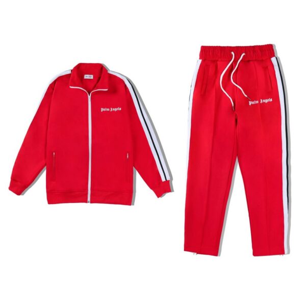 Palm Angels Zip-Up Classic Track Jacket & Pants Set Red OKLU20261922
