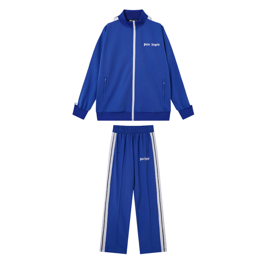 Palm Angels Zip-Up Classic Track Jacket & Pants Set Sapphire blue OKLU20261923