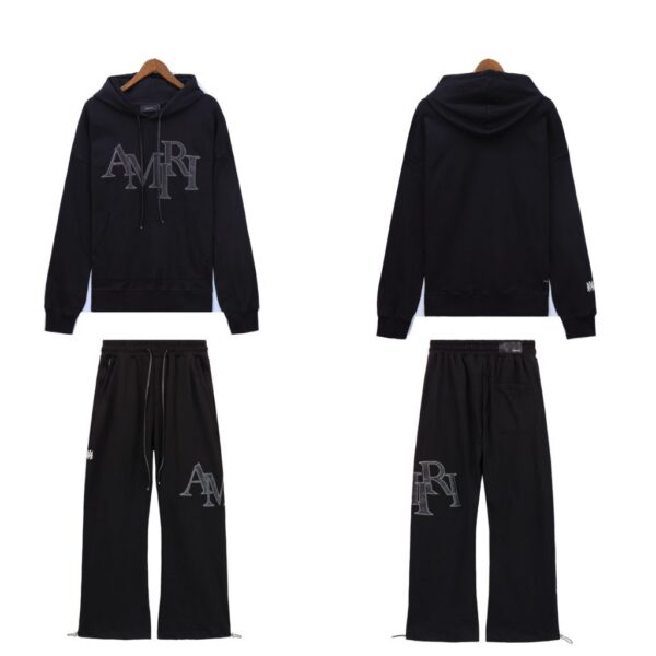 Amiri Print Hoodie & Sweatpant Set Black OKLU20261927