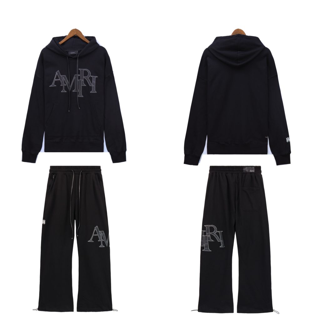 Amiri Print Hoodie & Sweatpant Set Black OKLU20261927